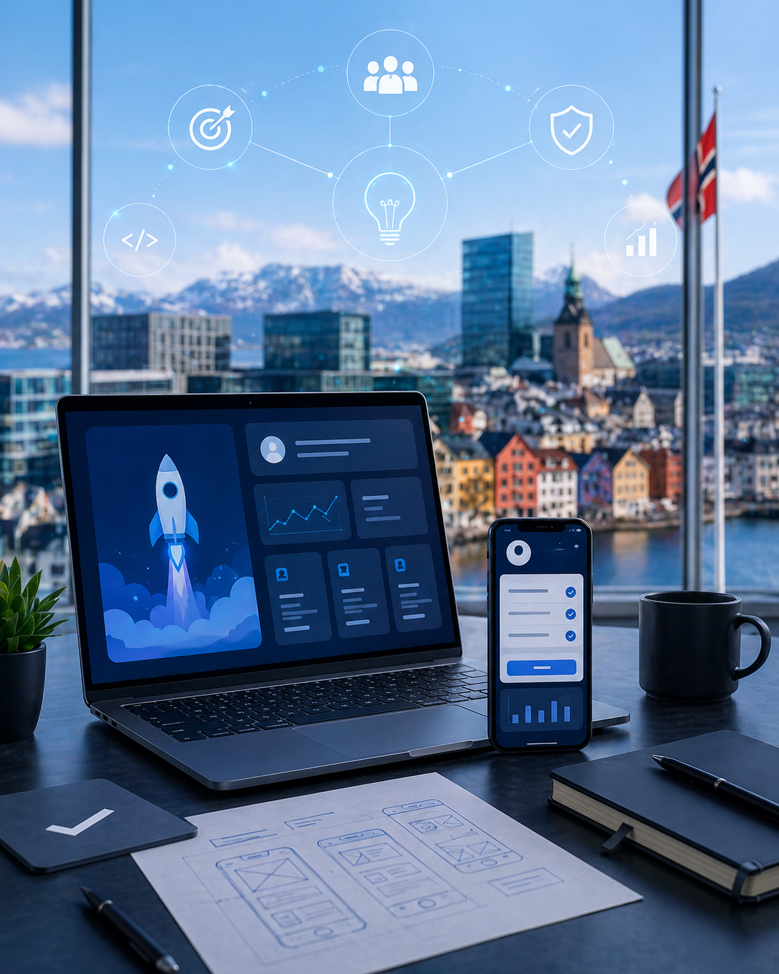 Bridging the gap between initial UI/UX sketches and a successful digital product launch.